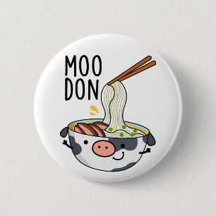 Moo-don Lustiger Udon Wortspiel Button