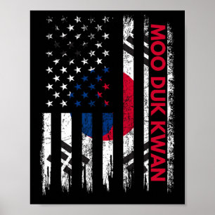 Moo Duk Kwan Karate Martial Arts Training Koreanis Poster