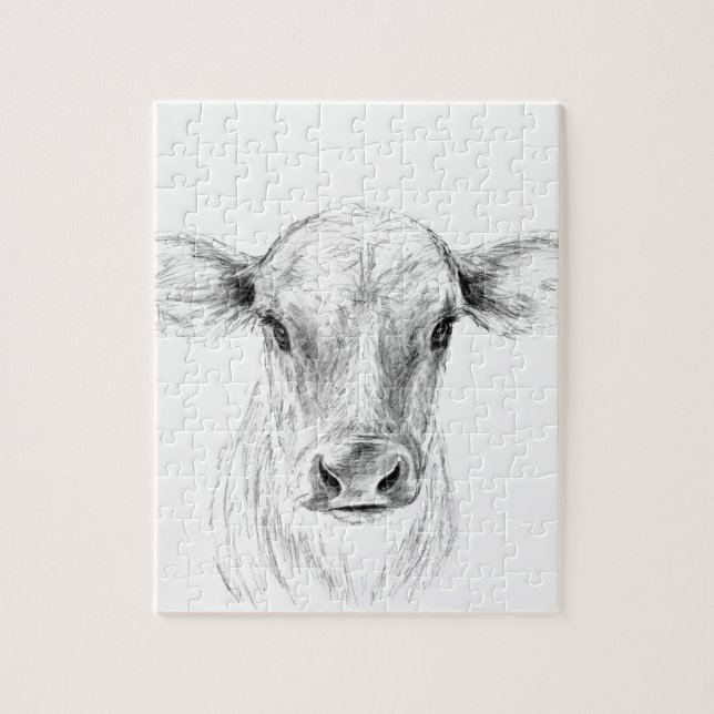 MOO eine junge Jersey-Kuh Puzzle (Vertikal)