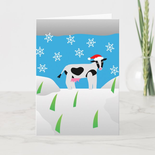 Moo-ey Christmas Feiertagskarte (Vorderseite)
