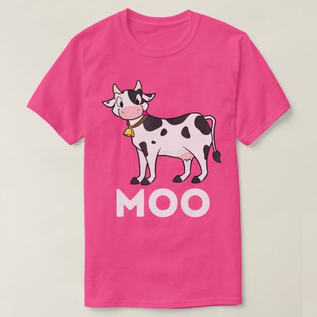 Moo - Funny Cow Lover Famer Cattle Ranch Dairy Far T-Shirt (Design vorne)