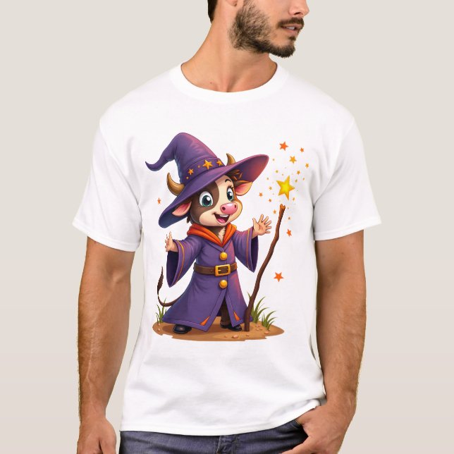 Moo-Gician der Kuh-Zauberer T-Shirt (Vorderseite)