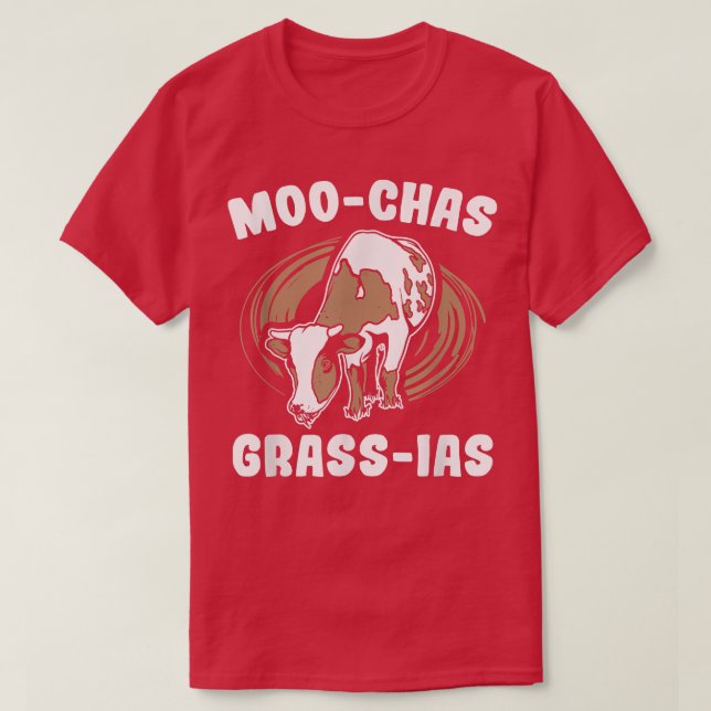 Moo Grass Ranch Bauer Zuchttierkuh T-Shirt (Design vorne)