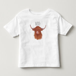 Moo Highland Cow, Schottische Kuh  Kleinkind T-shirt
