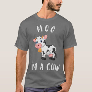 Moo I bin ein Kuh Bauer Metzger Milch Witziger Bau T-Shirt