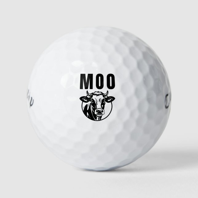 Moo I bin eine Kuhfabrik Golfball (Vorderseite)
