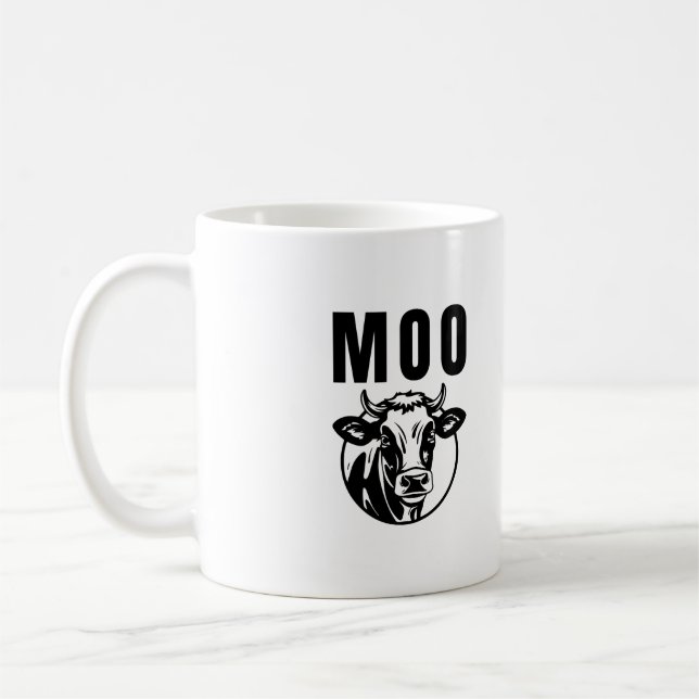 Moo I bin eine Kuhfabrik Kaffeetasse (Links)