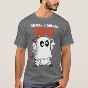 Moo I Gemein Boo Funny Ghost Cow Pumpkin Bauer Kuh T-Shirt