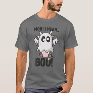Moo I Gemein Boo Funny Ghost Kuh Bauer Halloween 2 T-Shirt