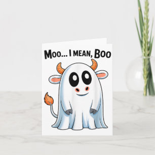 Moo I Gemein Boo Funny Highland Kuh Ghost Hallowee Karte