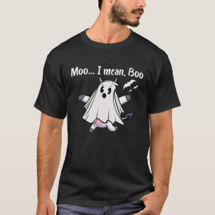 Moo I Gemein Boo Ghost Cow Kostüm Ghost Kuh Hallow T-Shirt