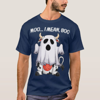 Moo I Gemein Boo Ghost Cow lustige Halloween-Damen T-Shirt