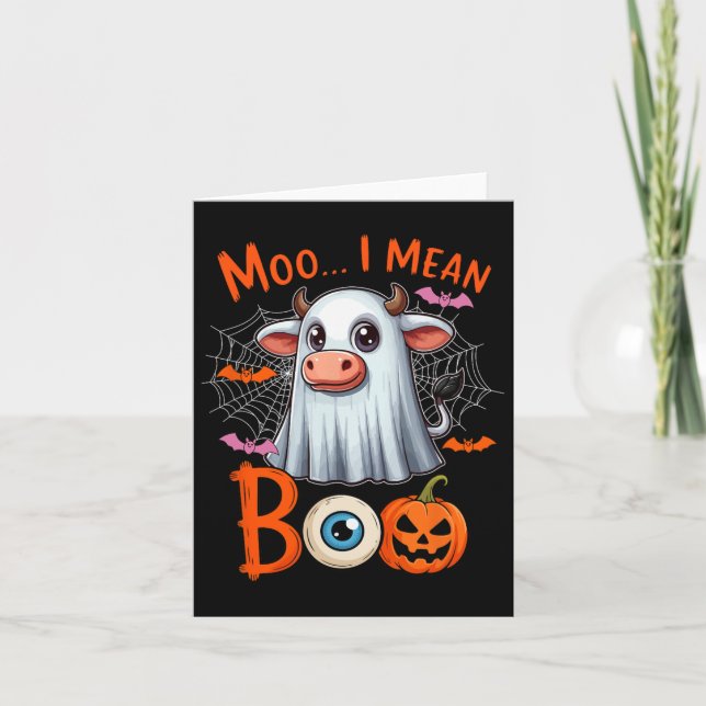 Moo I Gemein Boo Halloween Bauer Cosplay Boo Gh Karte