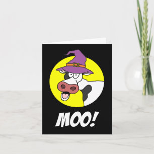 Moo I Gemein Boo Halloween Cow Holiday Card Feiertagskarte