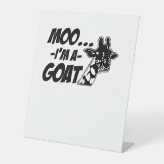 Moo... Ich bin Zoogoer Funny Giraffe Z Sockelschild