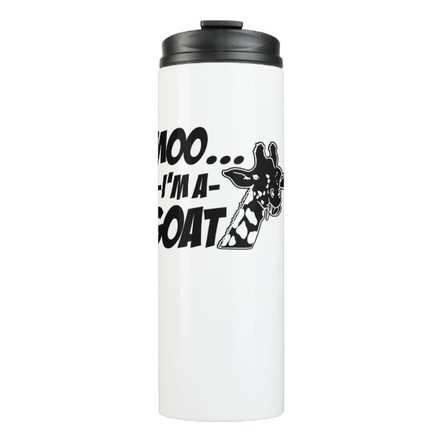 Moo... Ich bin Zoogoer Funny Giraffe Z Thermosbecher (Vorderseite)