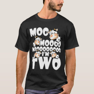 Moo ich bin zwei 2. Geburtstag lustige Milchkuh 2 T-Shirt