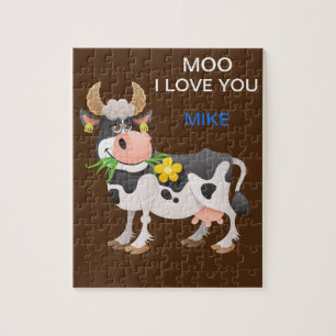 "MOO" ICH LIEBE, DASS DU PUZZLE PERSONALISIERT.