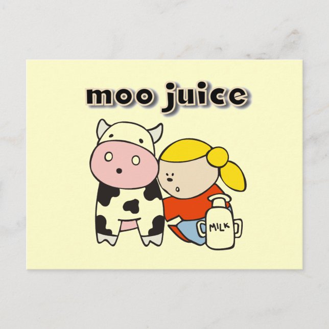 Moo Juice Tshirts und Geschenke Postkarte (Vorderseite)