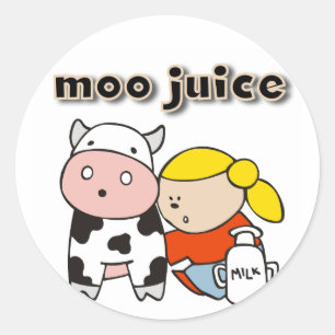 Moo Juice Tshirts und Geschenke Runder Aufkleber