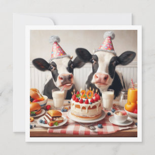Moo, komm schon vorbei! Kuhgeburtstag, BauernGebur Karte