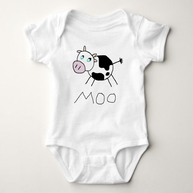 MOO-Kuh Baby Strampler (Vorderseite)