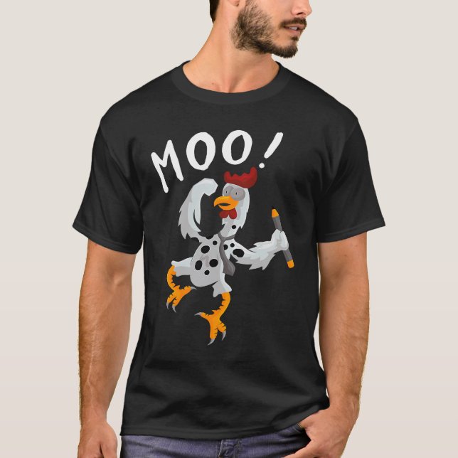 MOO  Kuh Huhn Hahn T-Shirt (Vorderseite)