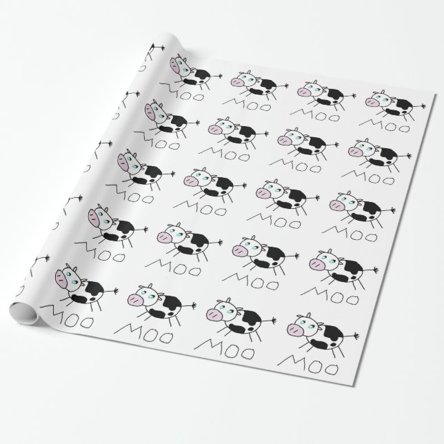 MOO-Kuh-Packpapier Geschenkpapier (Ungerollt)