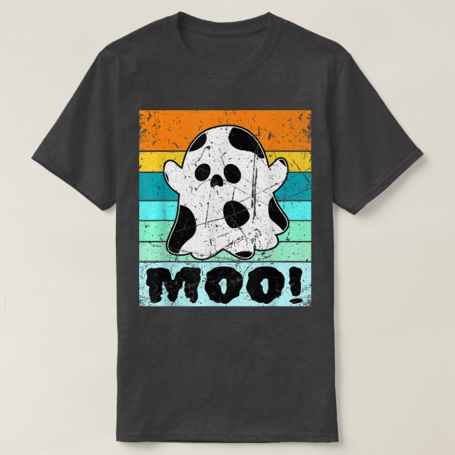 Moo Kuh Print für Männer Frauen Kinder Halloween K T-Shirt (Design vorne)