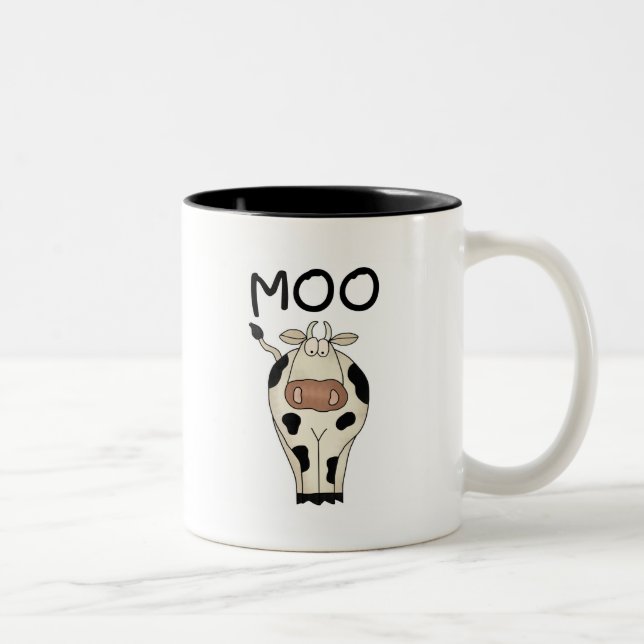 MOO-Kuh-T-Shirts und Geschenke Zweifarbige Tasse (Rechts)