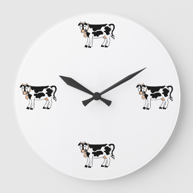 MOO-Kühe Große Wanduhr (Vorderseite)