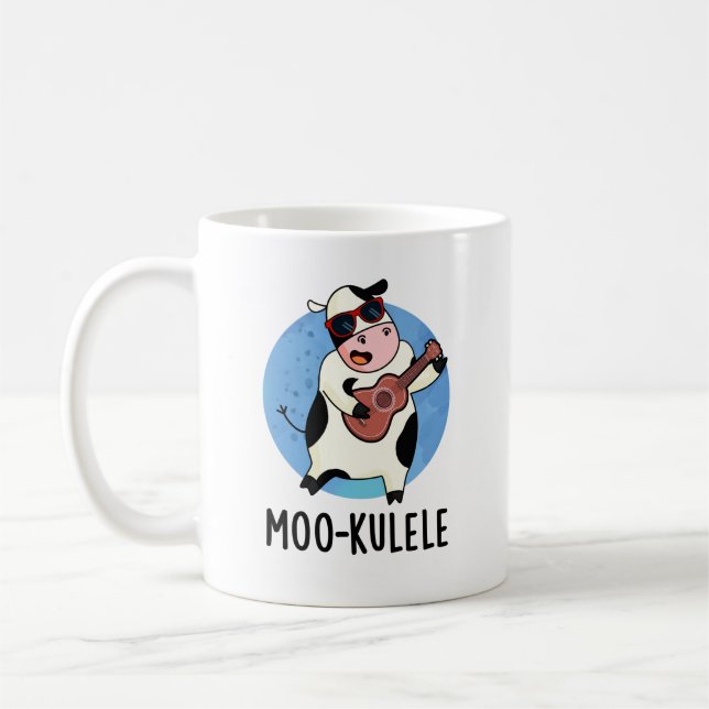 Moo-kulele Funny Ukulele Kuh Pub Kaffeetasse (Links)