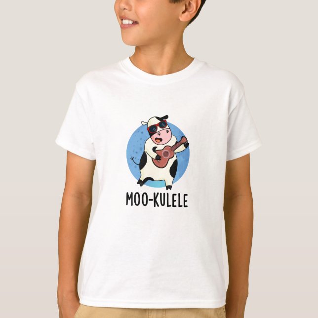 Moo-kulele Funny Ukulele Kuh Pub T-Shirt (Vorderseite)
