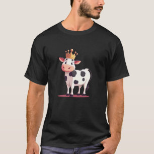Moo-Majestät Lustige Kuh mit Kronenemblem T-Shirt