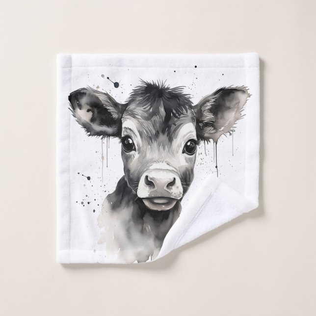 "Moo-Ments of Cleanliness" Handtuch-Set - Frisch Badhandtuch Set (Waschlappen)