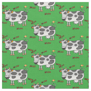 MOO-MOO-Bauernhofkuhmuster Stoff