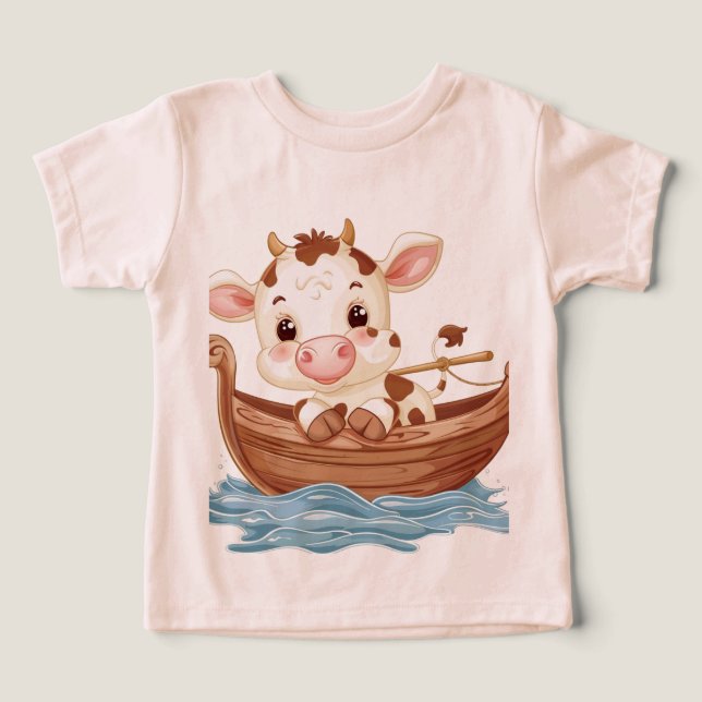 Moo Moo Snuggles Baby Cow T-Shirt (Design Vorderseite)