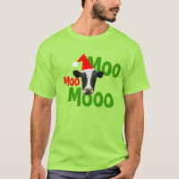 Moo Moo Weihnachten Weihnachtskuh T - Shirt