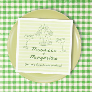 Moo Moos & Margaritas Handgeschriebene Bachelorett Serviette
