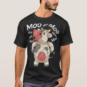 Moo Niedlich Farm Animal Lover Funny Bauer Cow T-Shirt