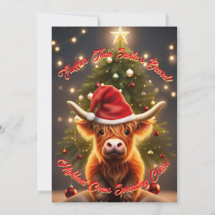 Moo Niedlich Highland Cow Country Weihnachten