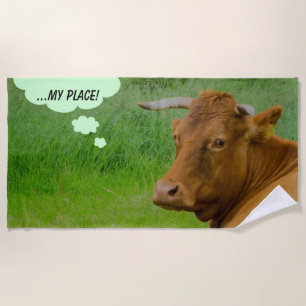 Moo! Niedliche Kuh Strandtuch
