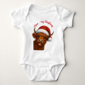 Moo-rry ChristmasT-Shirt Baby Strampler