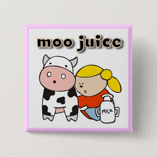 MOO-Saft-T-Shirts und Geschenke Button (Vorderseite)