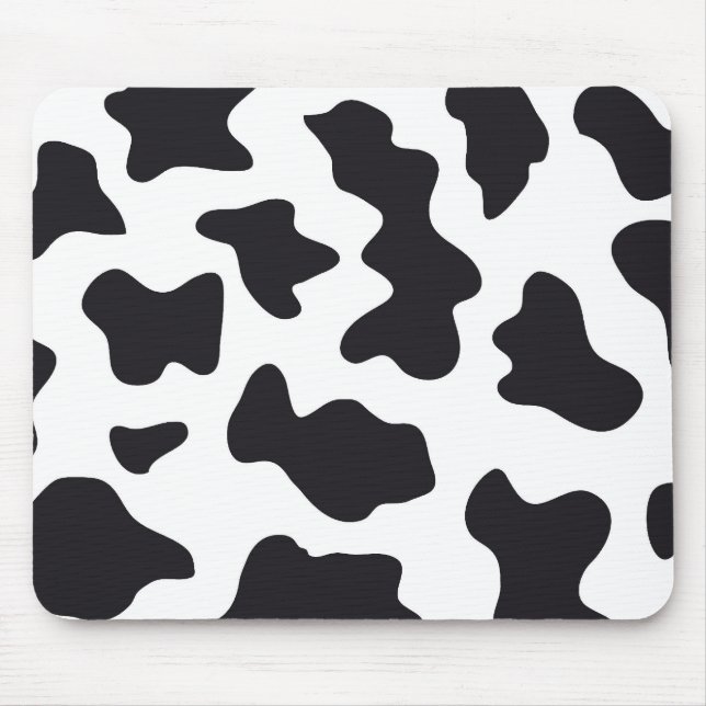 MOO-Schwarzweiss-Milchkuh-Muster-Druck-Geschenke Mousepad (Vorne)