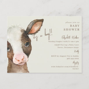 Moo-ving in Soon Cow Es ist eine Baby-Dusche Postkarte