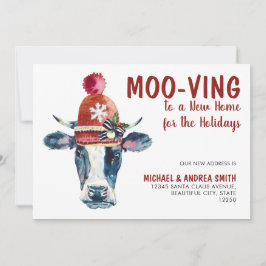Moo-ving New Zuhause Weihnachtskuhwandern Ankündigung