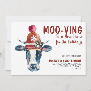Moo-ving New Zuhause Weihnachtskuhwandern Ankündigung