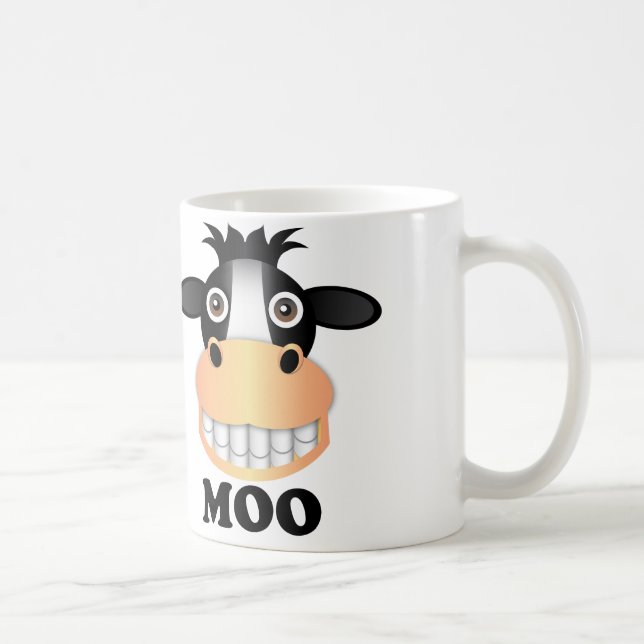 MOO - Weiß 11-Unze-klassisches weißes Tasse  (Rechts)