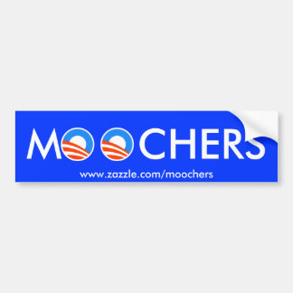 Moochers-Autoaufkleber auf Blau Autoaufkleber